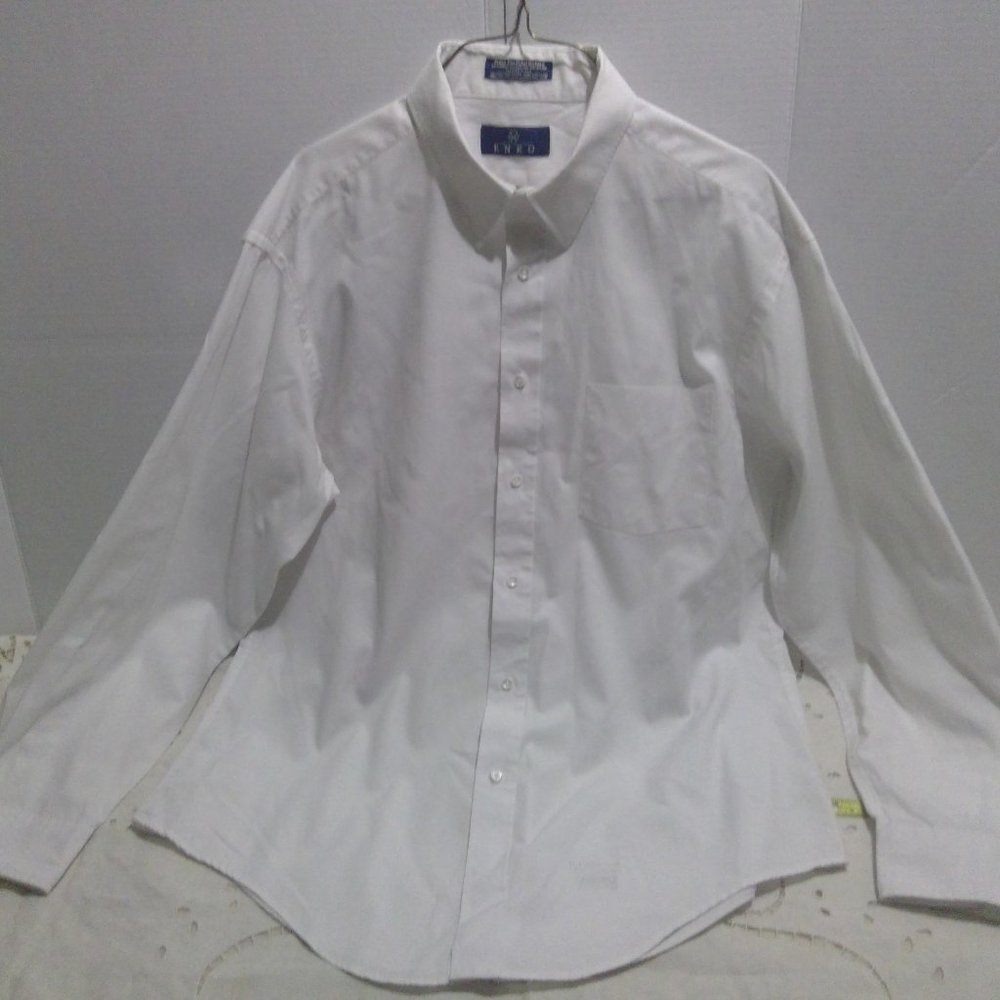 Enro Oxford White Dress Shirt Men's Size 17-35